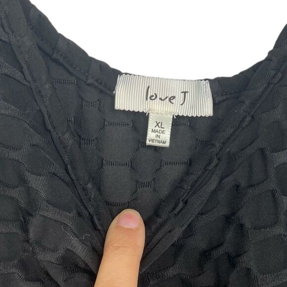 LOVE J‎ Juniors' Size XL TikTok Midi Tank Dress Black 278 - Picture 2 of 5